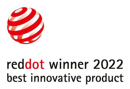 Red Dot Award Logo "Best Innovative Product 2022"